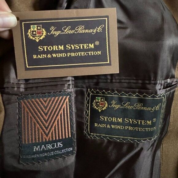 NWT Loro Piana Storm System Rain & Wind Protection Brown Cashmere Trench Coat 46 - Picture 13 of 16